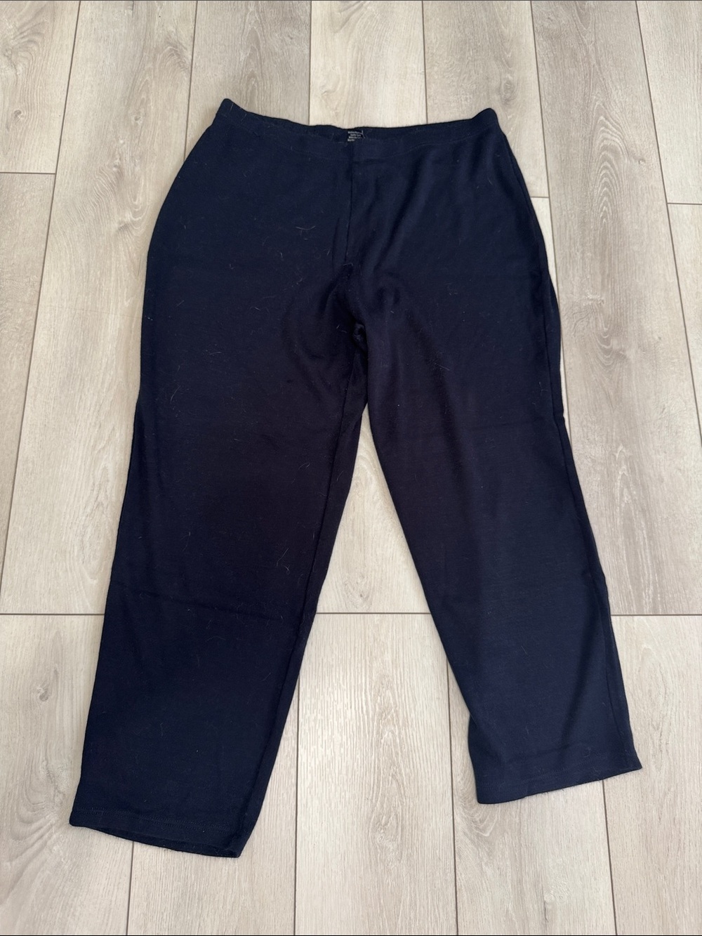 Nina Leonard Black Pull-On Casual Joggers